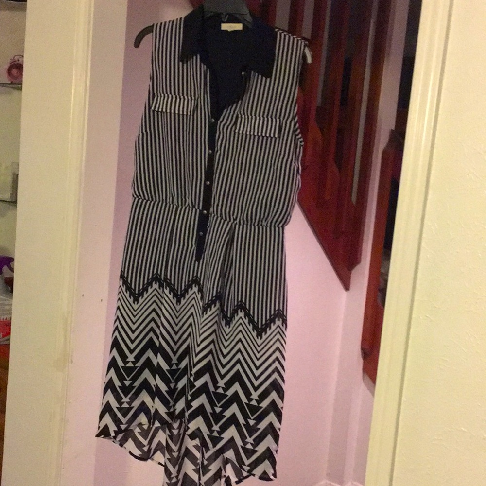 black and white, high-low dress NWOT, unworn